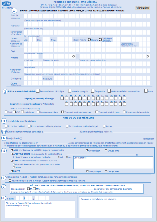 CERFA permis poids lourd