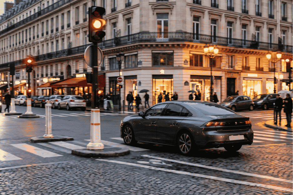 Griller un feu orange contravention