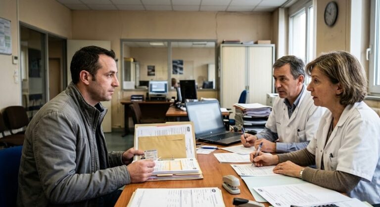 Homme convoqué en commission médicale en préfecture suite à une suspension de permis.